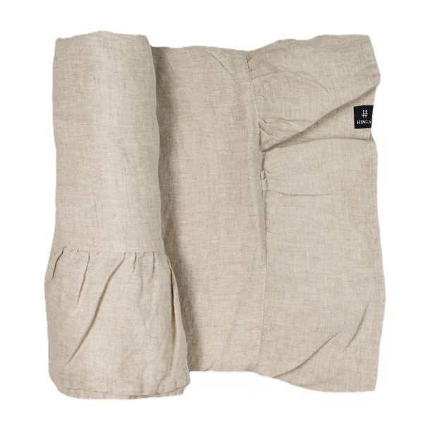 Obrus z falbanką lniany 170x330 Volin Oatmeal - Himla