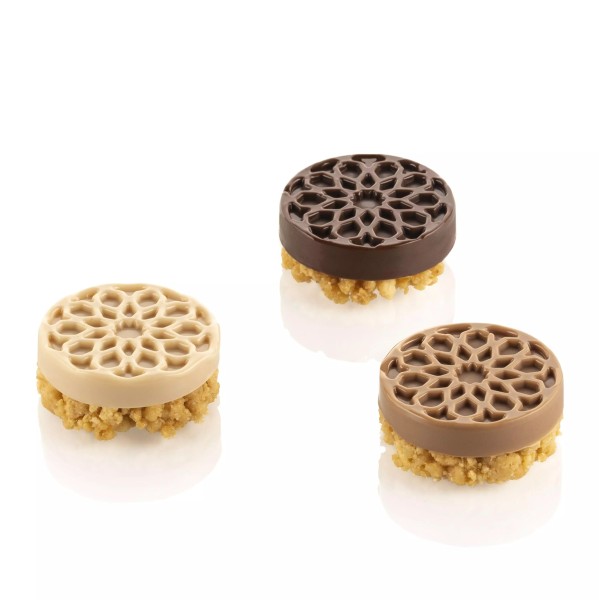 Forma silikonowa do monoporcji z ornamentem rozetowym Mauresque Round - Silikomart