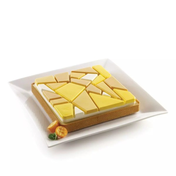 Forma do tarty kwadratowa Kit Tarte Liberty 20×20 cm, zestaw - Silikomart