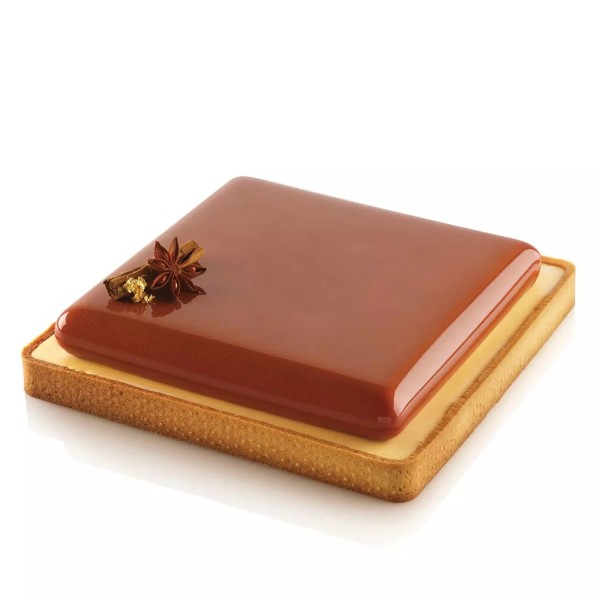 Forma do tarty kwadratowej Kit Tarte Ring Square 20×20 cm, zestaw - Silikomart