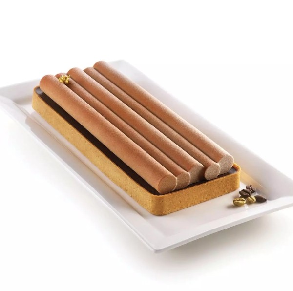 Forma do tarty podłużnej Kit Tarte Bamboo, zestaw - Silikomart