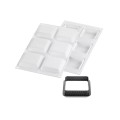 Forma do mini tart kwadratowych z ringami Kit Tarte Ring Square 8×8 cm, zestaw - Silikomart