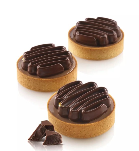 Forma do mini tart silikonowa z ringami Kit Tarte Ring Honoré Ø8 cm, zestaw - Silikomart