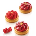 Forma do mini tart z kwiatową kopułą Kit Tarte Ring Fleur Ø8 cm, zestaw - Silikomart