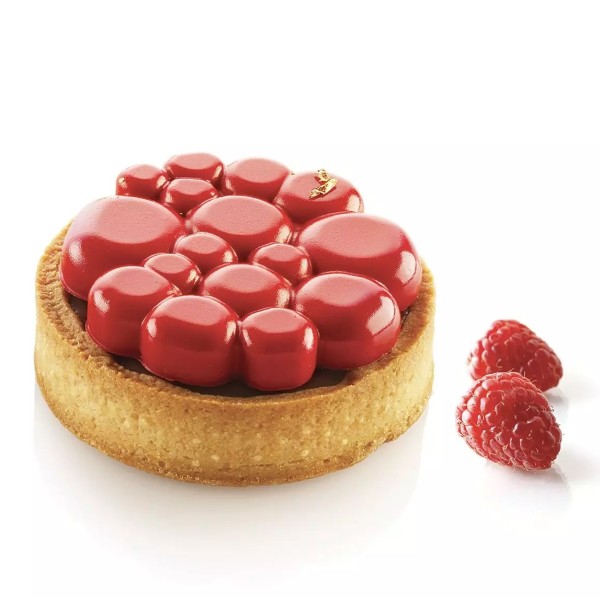 Forma do mini tart silikonowa z ringami Kit Tarte Ring Paradis Ø8 cm, zestaw - Silikomart