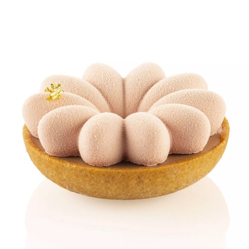 Forma do mini tart 3D Kit Tarte Ring Bloom Ø8 cm, zestaw - Silikomart