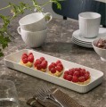 Talerz do serwowania prostokątny 37x13 cm z porcelany ryflowanej Legio Nova - Eva Solo