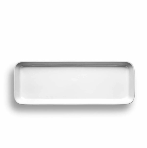 Talerz do serwowania prostokątny 37x13 cm z porcelany ryflowanej Legio Nova - Eva Solo