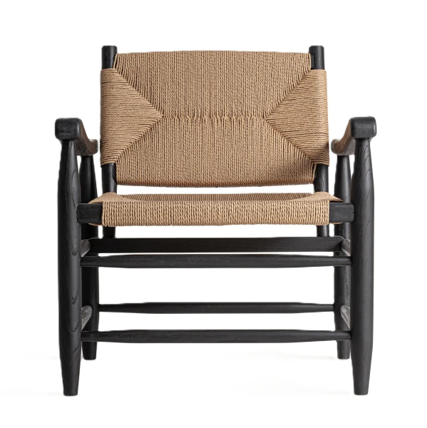 Fotel pleciony z drewnianą ramą Dalvik - Vical