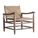 Fotel pleciony z drewnianą ramą Driedorf - Vical