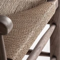 Fotel pleciony z drewnianą ramą Driedorf - Vical