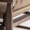 Fotel pleciony z drewnianą ramą Driedorf - Vical