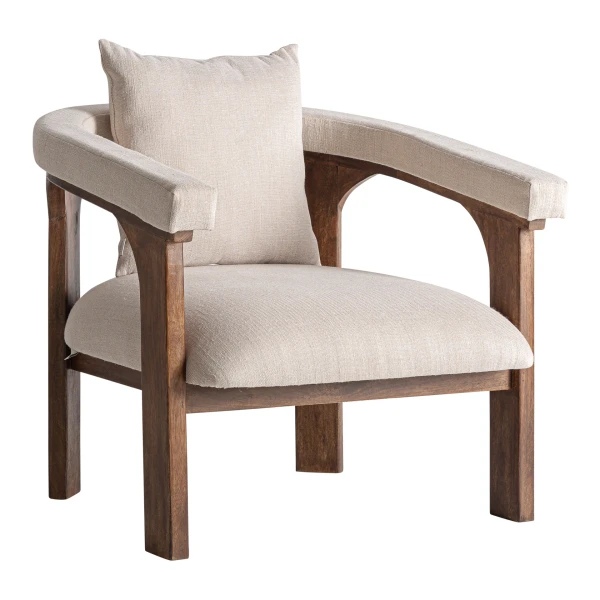 Designerski fotel z drewnianą ramą Racuod - Vical