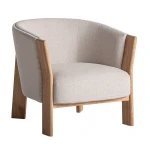 Mały fotel tapicerowany na drewnianych nogach Nara - Vical