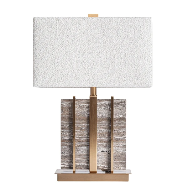 Lampa stołowa z podstawą z trawertynu Gia - Vical