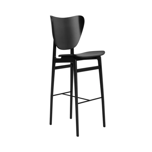 Hoker z oparciem Elephant 75, dąb czarny Black - NORR11