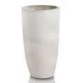 Donica okrągła wysoka z włókna ceramicznego Ø 32 cm, h 62 cm, jasny szary - Polnix