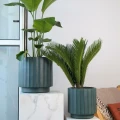 Donica okrągła z włókna ceramicznego Ø 45 cm, zielona - Polnix