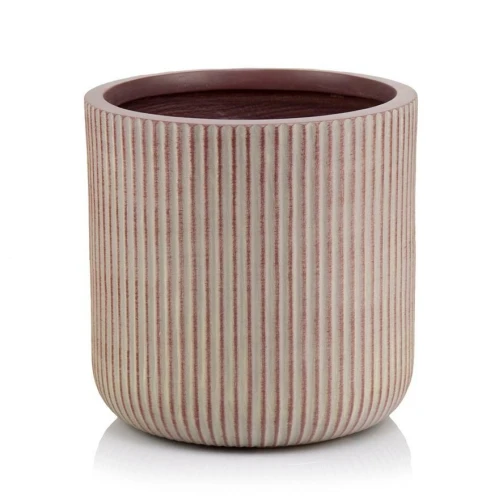 Donica z włókna ceramicznego Ø 45 cm, brązowa - Polnix