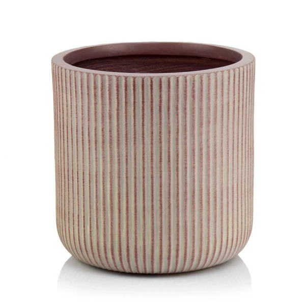 Donica z włókna ceramicznego Ø 37 cm, brązowa - Polnix