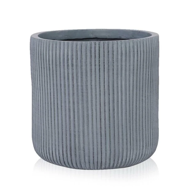 Donica z włókna ceramicznego Ø 37 cm, szara - Polnix