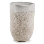 Donica ogrodowa ceramiczna wysoka szkliwiona biała 65 cm - Polnix