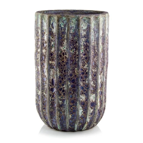 Duża donica ceramiczna mrozoodporna 67 cm z pionowymi żłobieniami - Polnix