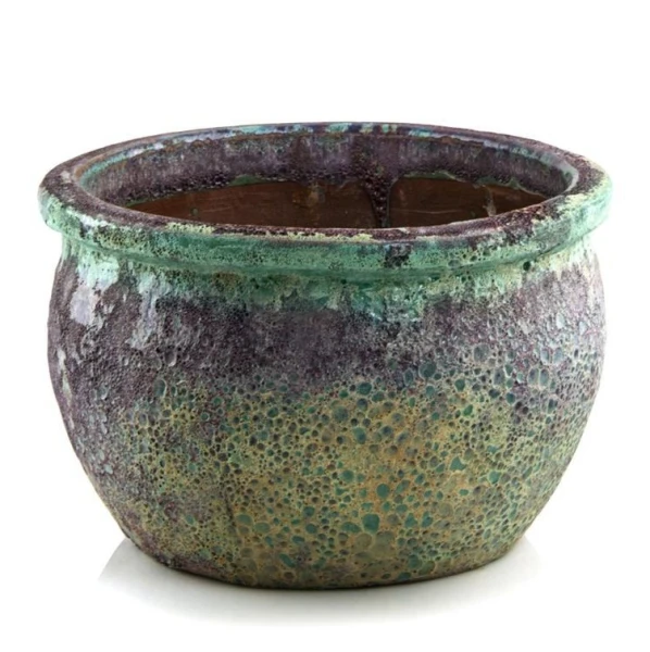 Niska donica ogrodowa ceramiczna mrozoodporna Ø 28 cm - Polnix