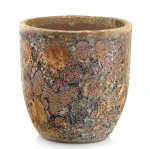 Mrozoodporna donica ogrodowa ręcznie wykonana Ø 30 cm, brąz - Polnix