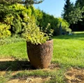 Mrozoodporna donica ogrodowa ręcznie wykonana Ø 37 cm, brąz - Polnix