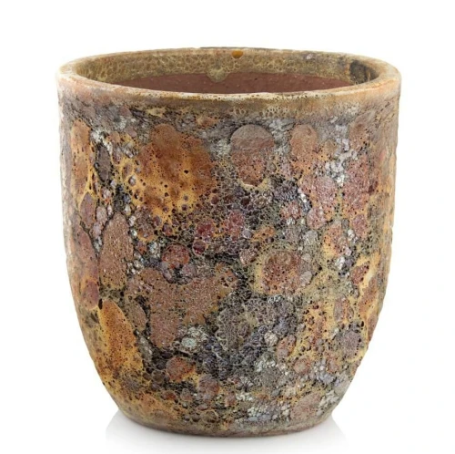Mrozoodporna donica ogrodowa ręcznie wykonana Ø 56 cm, brąz - Polnix