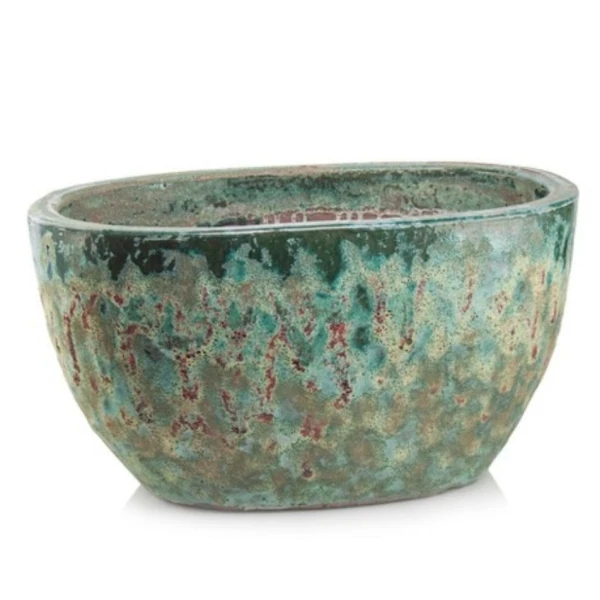 Podłużna donica ogrodowa ceramiczna 48x25 cm - Polnix