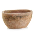 Podłużna donica ogrodowa ceramiczna 60x32 cm, brąz - Polnix