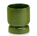 Doniczka kielich z ryflowaniem Ø16, zielona - Polnix