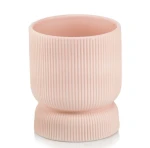 Doniczka kielich z ryflowaniem Ø16, pudrowy róż - Polnix