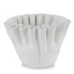 Ceramiczna osłonka z pofalowanymi organicznymi brzegami Ø 24, biała - Polnix