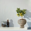 Osłonka ceramiczna na nodze Ø 16 cm ze wzorem w cętki - Polnix