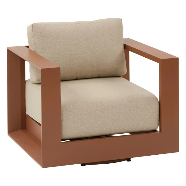 Fotel ogrodowy obrotowy Allure Beige Mahogany - Hesperide