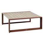 Niski stolik ogrodowy Allure 97x97x36 cm, Beige Mahogany - Hesperide