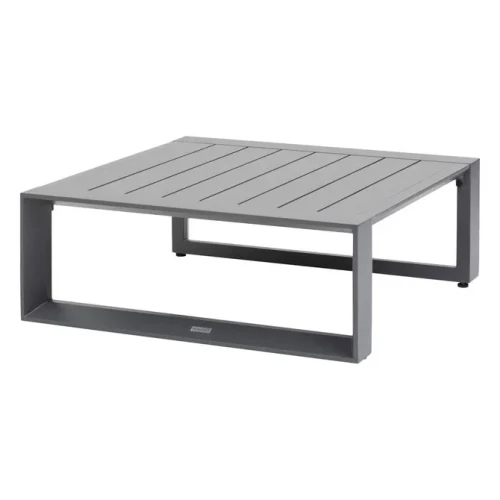 Niski stolik ogrodowy Allure 79x79x30 cm, grafitowy - Hesperide