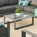 Niski stolik ogrodowy Allure 97x97x37 cm, grafitowy - Hesperide