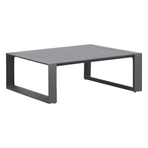 Niski stolik ogrodowy Allure 97x97x37 cm, grafitowy - Hesperide
