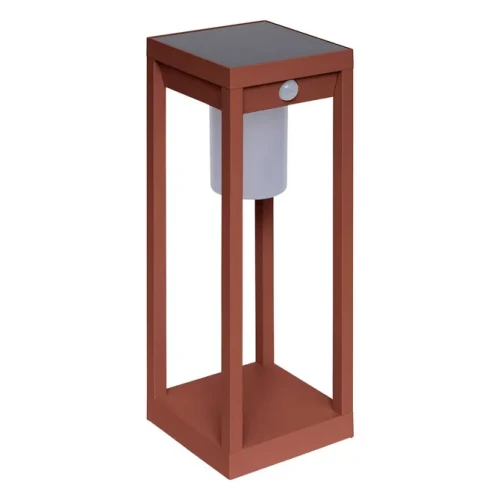 Latarnia solarna ogrodowa Piky IP65, z czujnikiem ruchu i szpikulcem, Mahogany - Hesperide