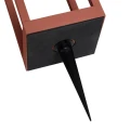 Latarnia solarna ogrodowa Piky IP65, z czujnikiem ruchu i szpikulcem, Mahogany - Hesperide
