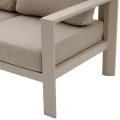 Dwuosobowa sofa ogrodowa aluminiowa z poduszkami Olefin Evasion, Clay - Hesperide