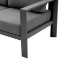 Dwuosobowa sofa ogrodowa aluminiowa z poduszkami Olefin Evasion, Graphite - Hesperide