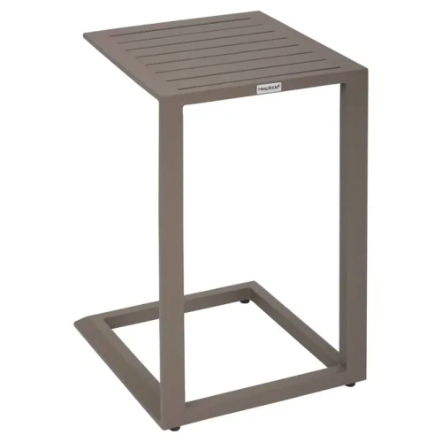 Mały stolik ogrodowy aluminiowy 38 x 38 cm Evasion, Coffee - Hesperide