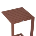 Mały stolik ogrodowy aluminiowy 38 x 38 cm Evasion, Mahogany - Hesperide