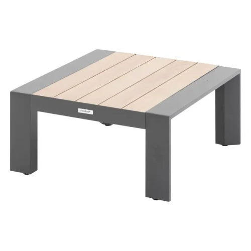 Niski stolik ogrodowy aluminiowy 67x67 Evasion, Graphite Honey - Hesperide