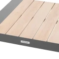 Niski stolik ogrodowy aluminiowy 67x67 Evasion, Graphite Honey - Hesperide